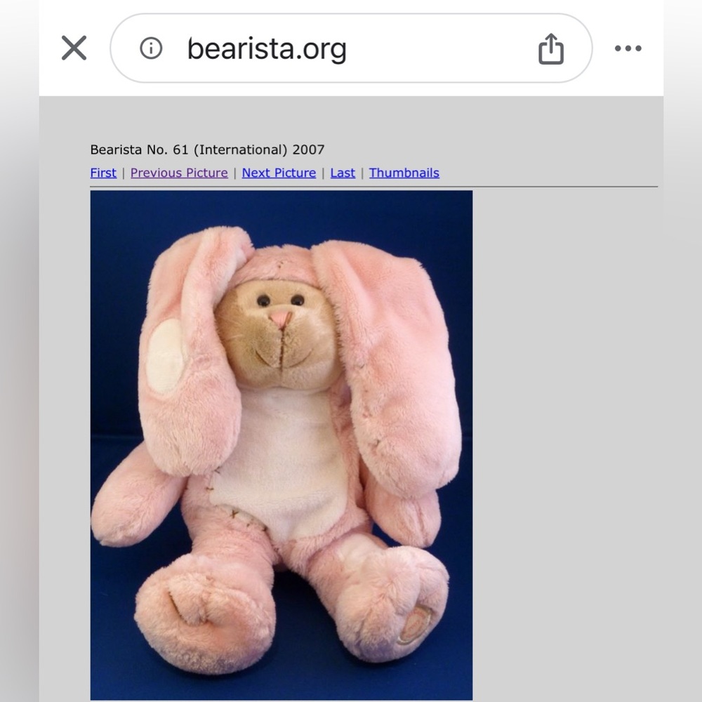 Starbucks collector edition No 61 Bearista Bear (bunny) protected never opened